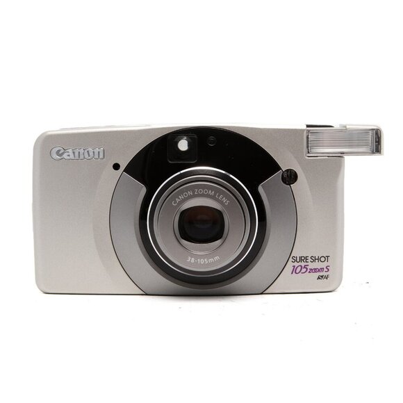 Vintage Canon Sure Shot 150 Zoom S Camera 35mm Retro Lomography Silver Flash Cas - Picture 4 of 12